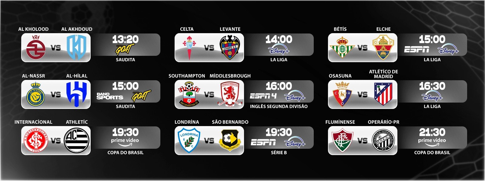 PRINCIPAIS JOGOS - 12/05