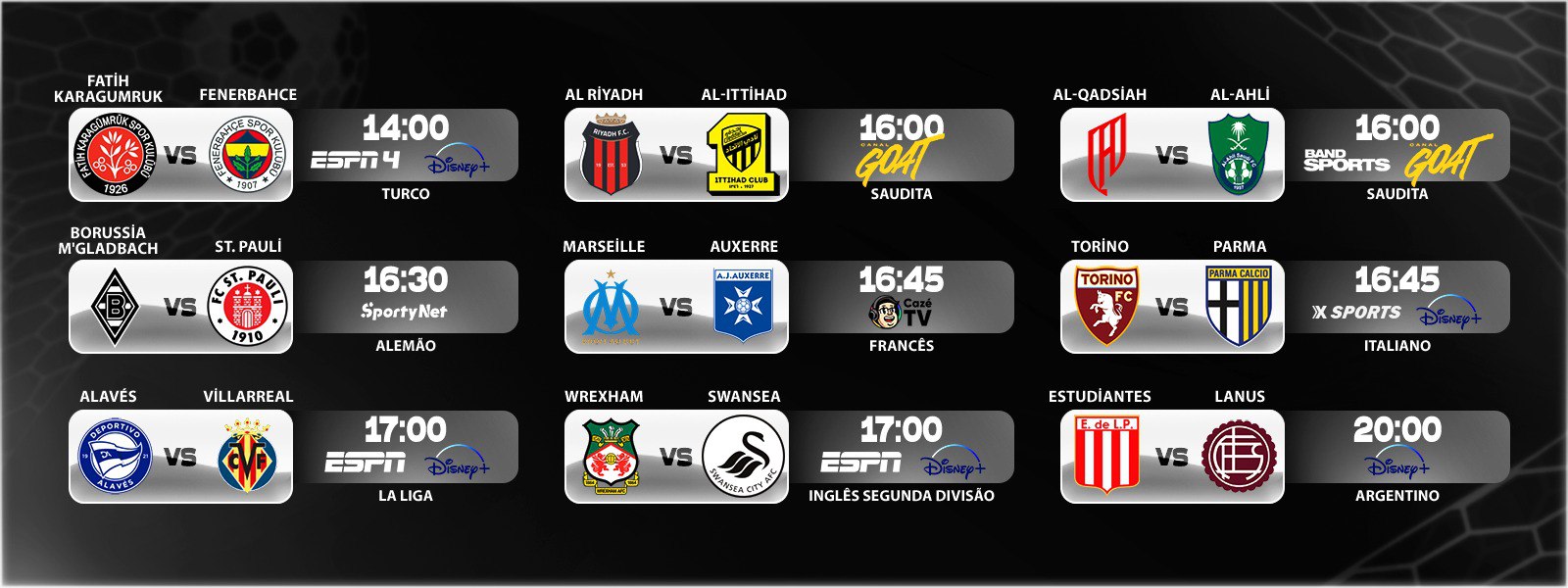 PRINCIPAIS JOGOS - 13/03